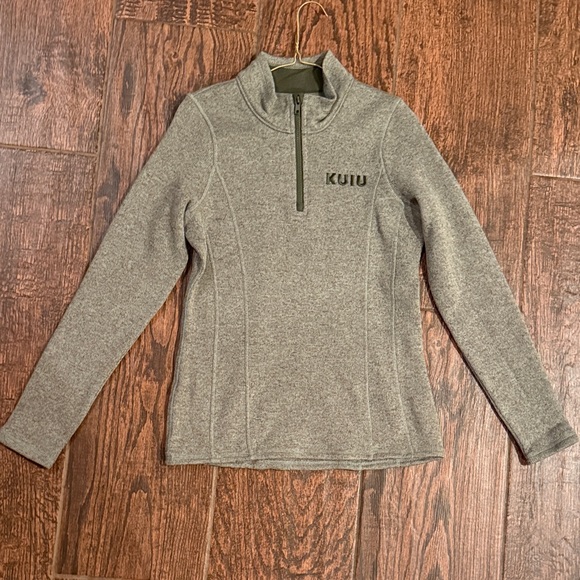 KUIU Sweaters - KUIU Women's Heather Olive Basecamp Sweater